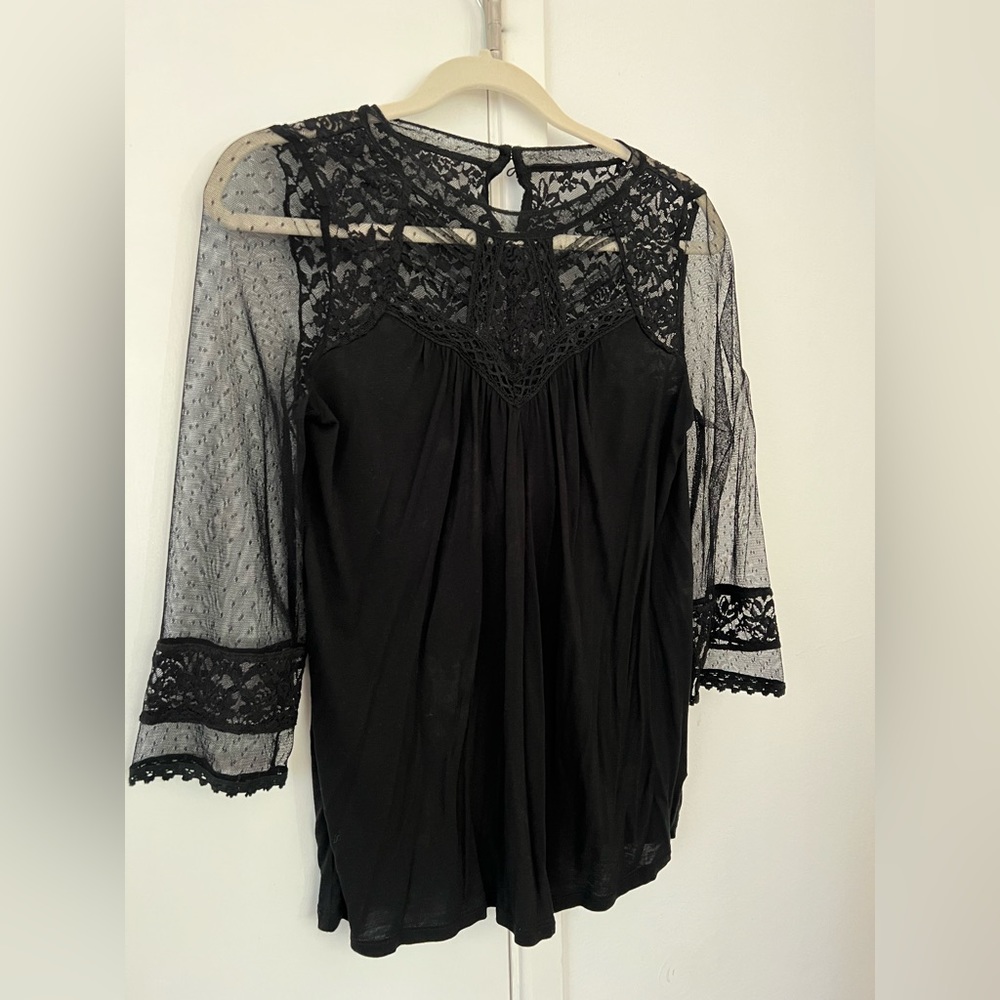 Express black lace top